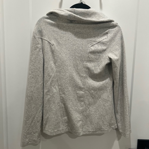 Banana republic grey marl zip up jacket - off center zip - Picture 4 of 5